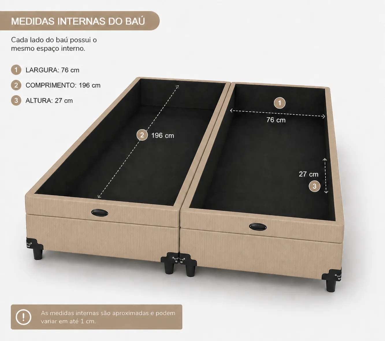 Cama Box Baú Bipartido Queen 158cm foto 3