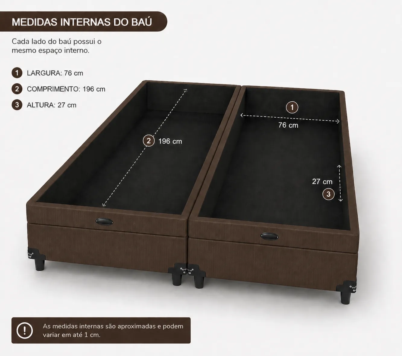 Cama Box Baú Bipartido Queen 158cm foto 3