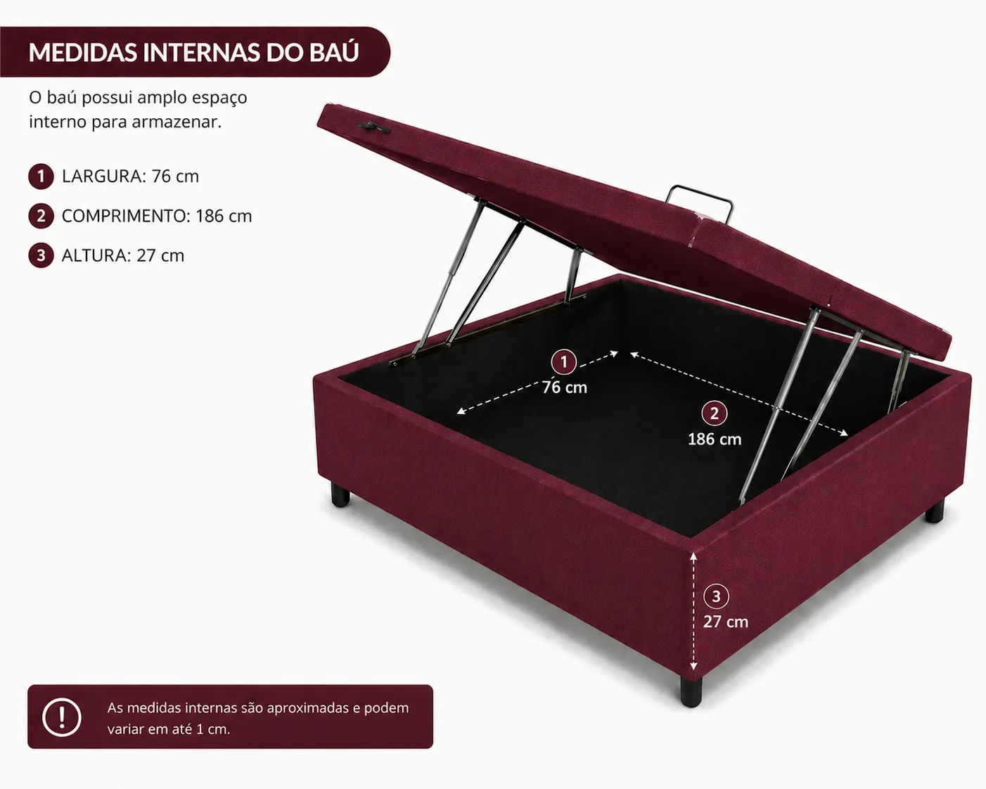 Cama Box Baú Solteiro 88cm foto 2
