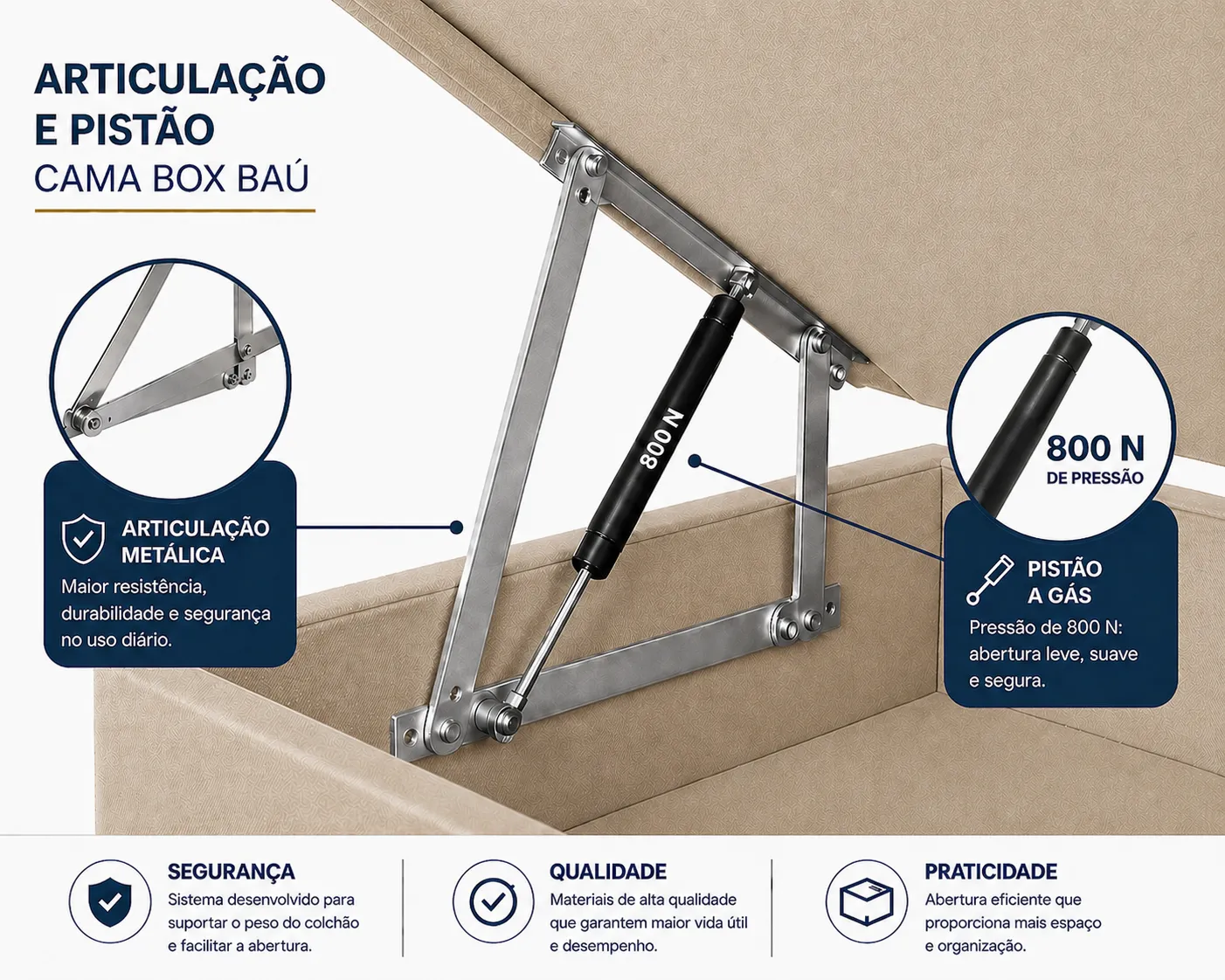 Cama Box Baú Viúva 128cm foto 3