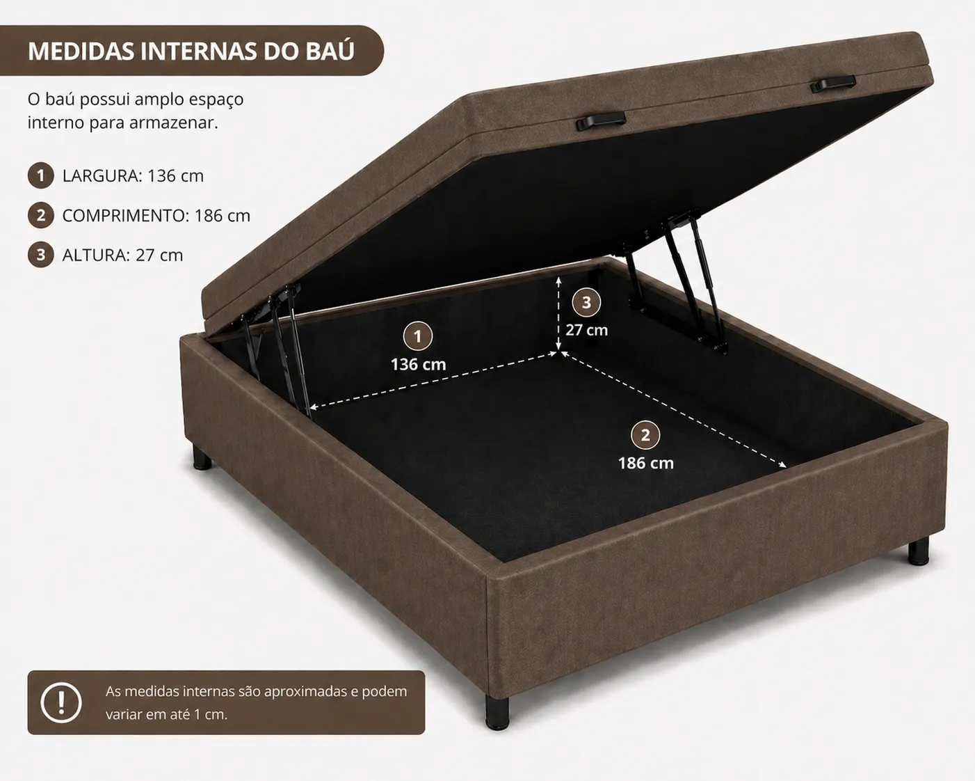 Cama Box Baú Viúva 128cm foto 2