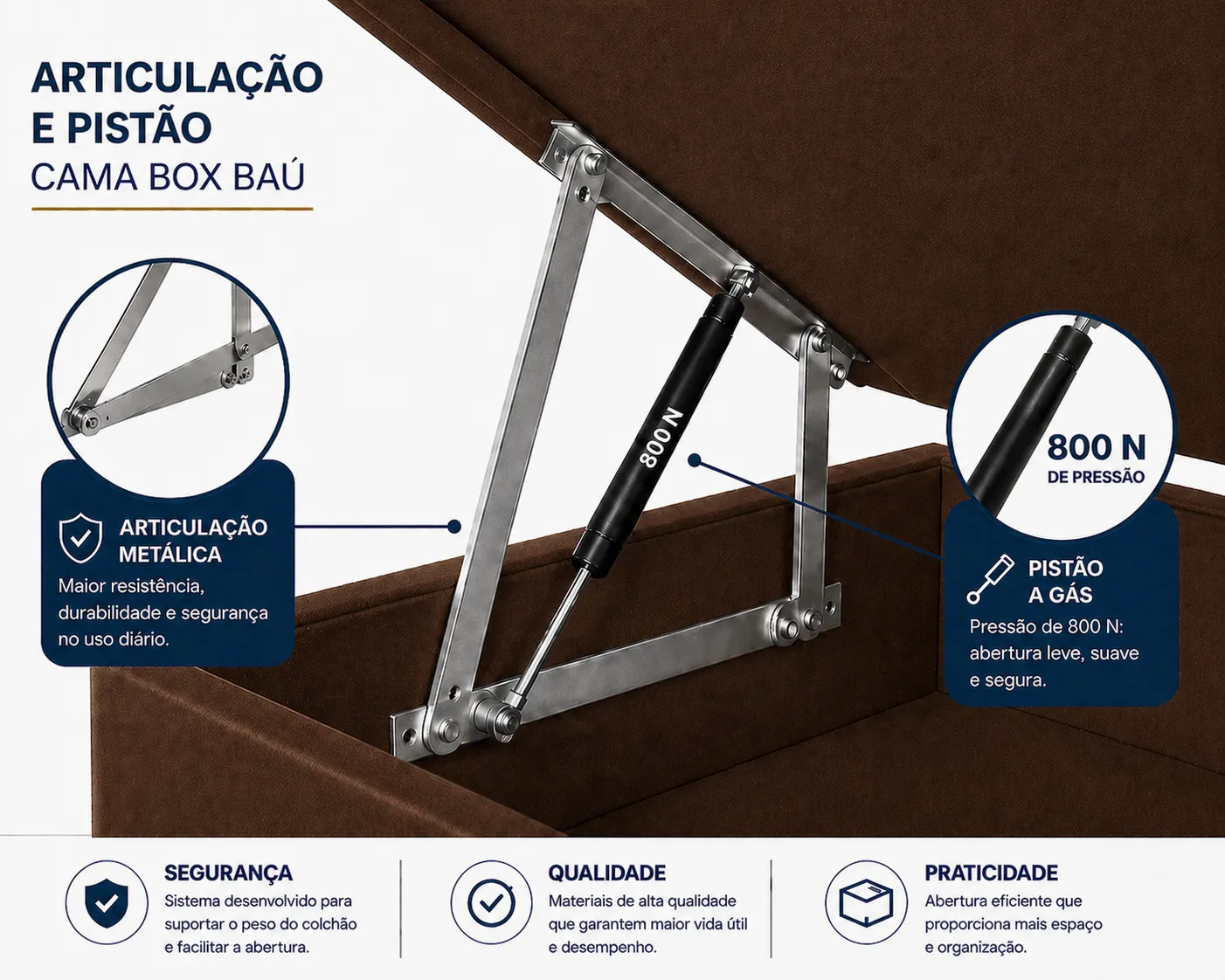 Cama Box Baú Casal 138cm foto 3