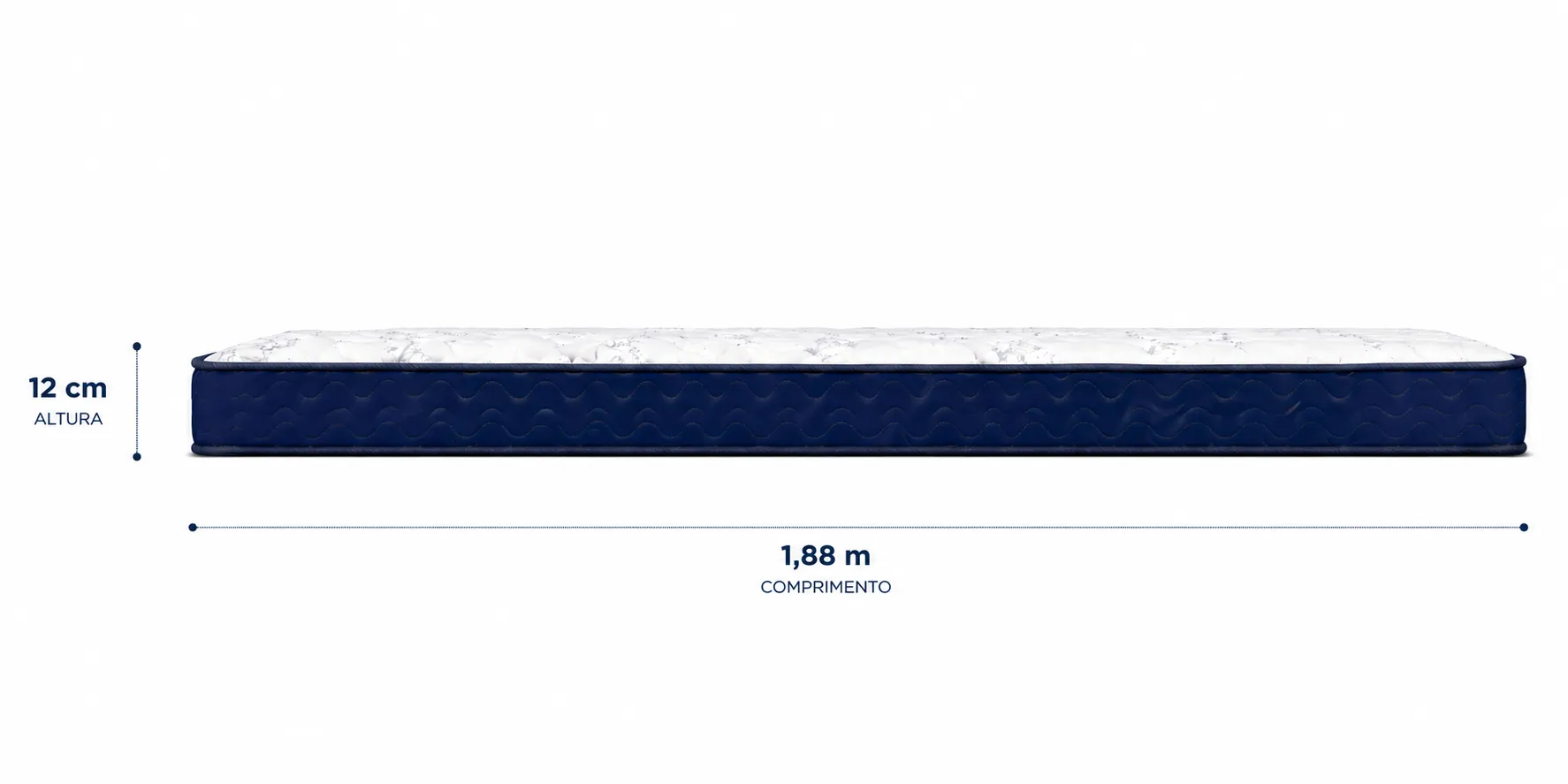 Colchão D23 AP Solteirinho 0,78 12cm - Azul foto 2