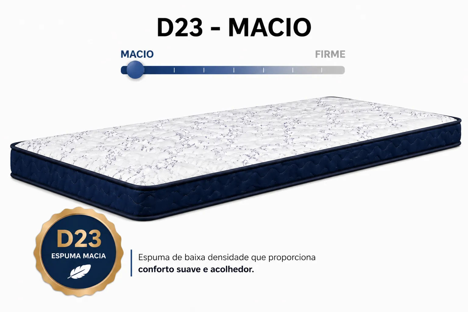 Colchão D23 AP Solteirinho 0,78 12cm - Azul foto 3