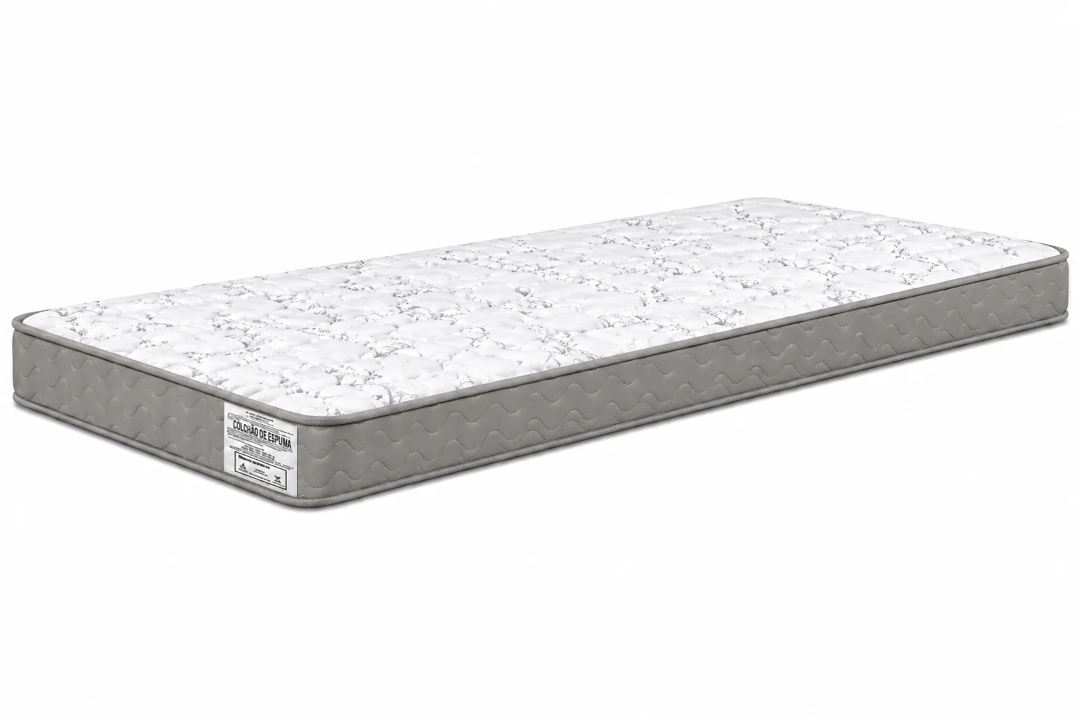 Colchão D23 AP Solteiro 0,88 12cm - Cinza