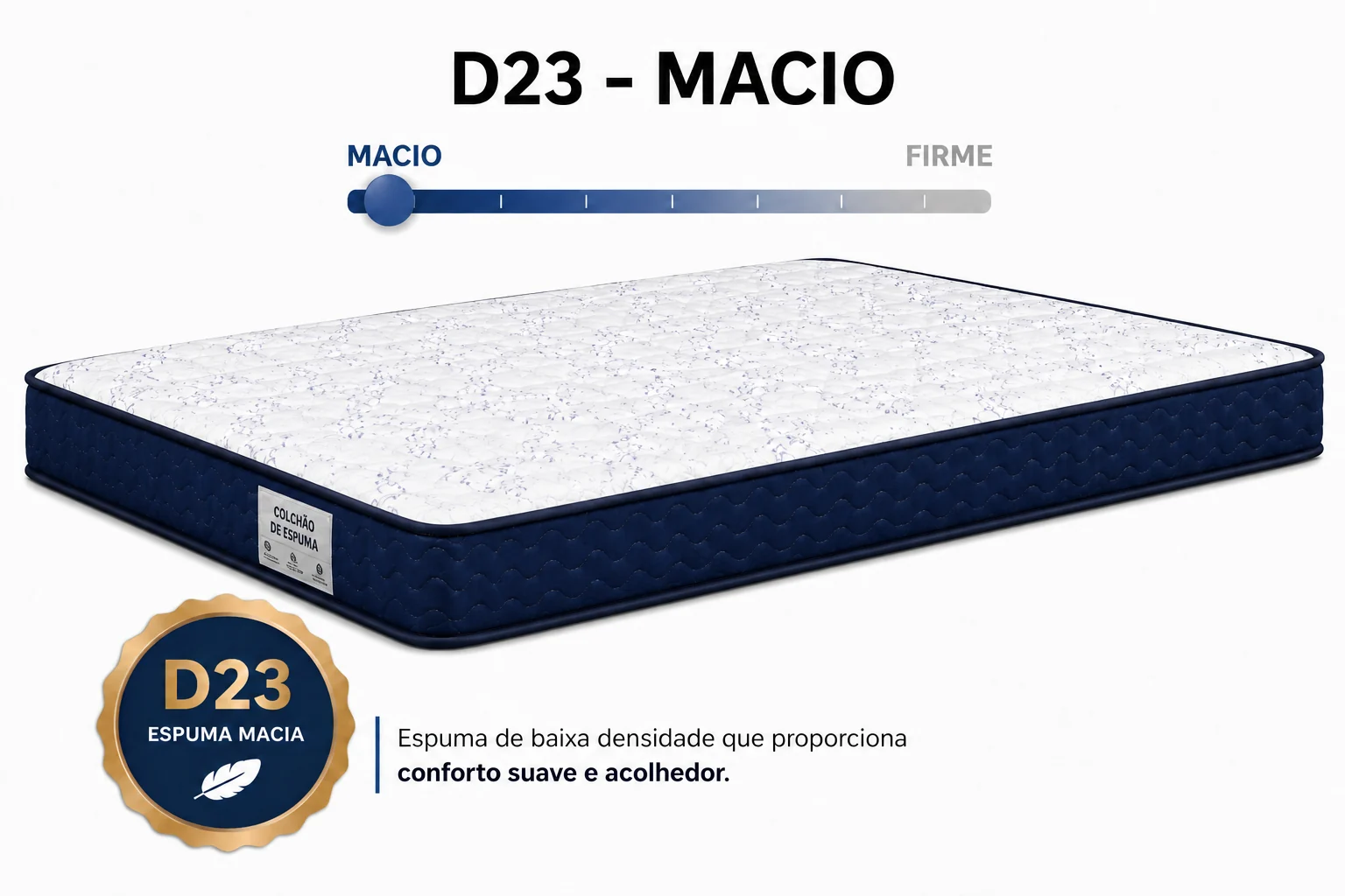 Colchão D23 AP Viúva 1,28 12cm - Azul foto 4
