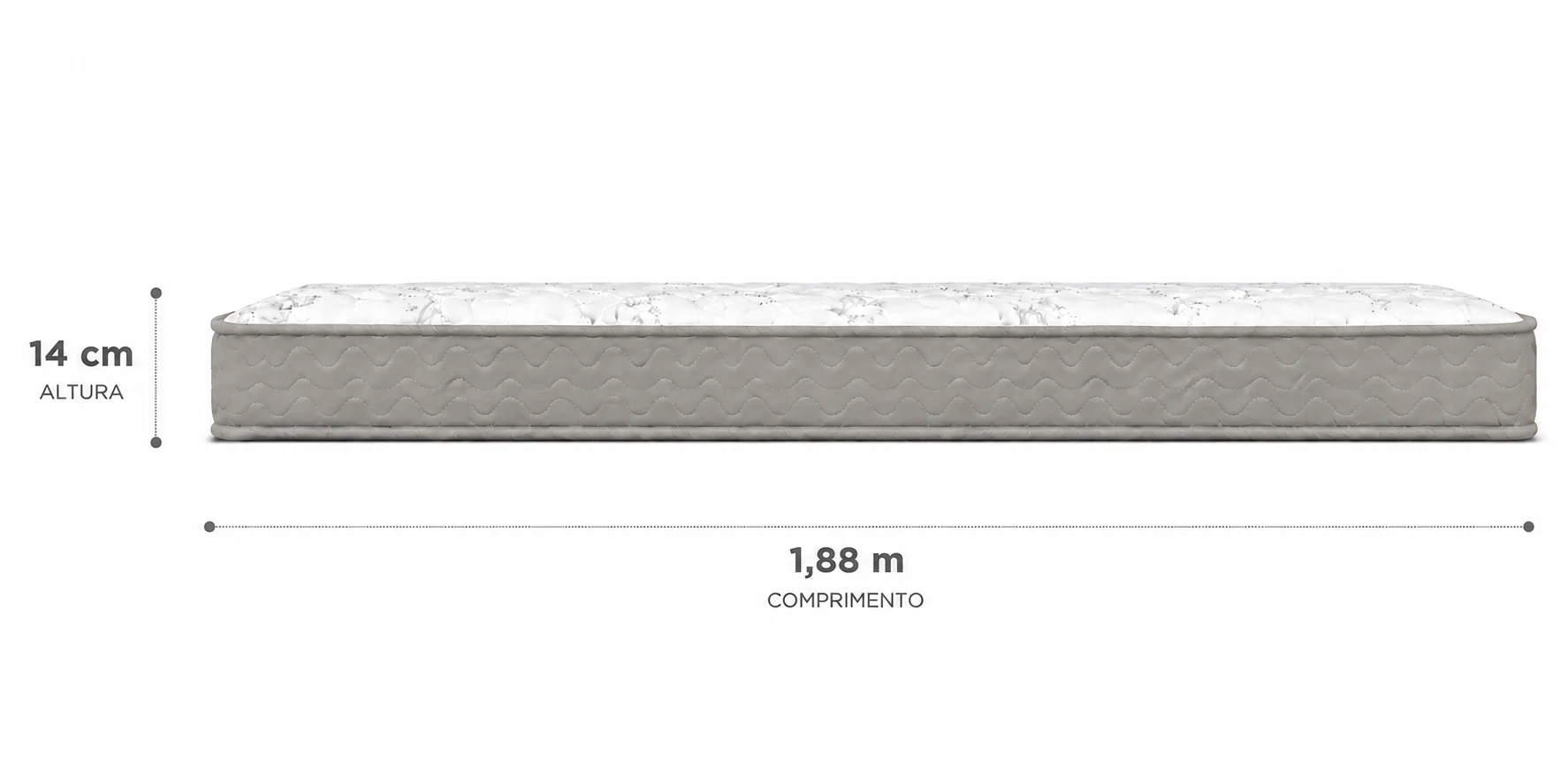 Colchão D23 AP Viúva 1,28 12cm - Cinza foto 2