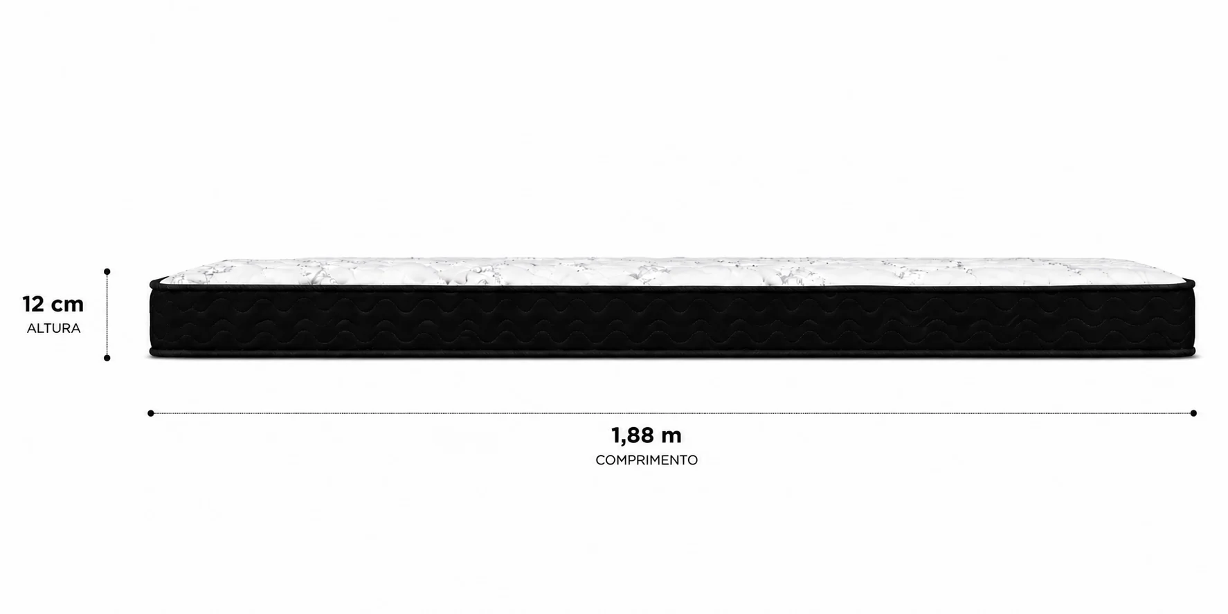 Colchão D23 AP Casal 1,38 12cm - Preto foto 2
