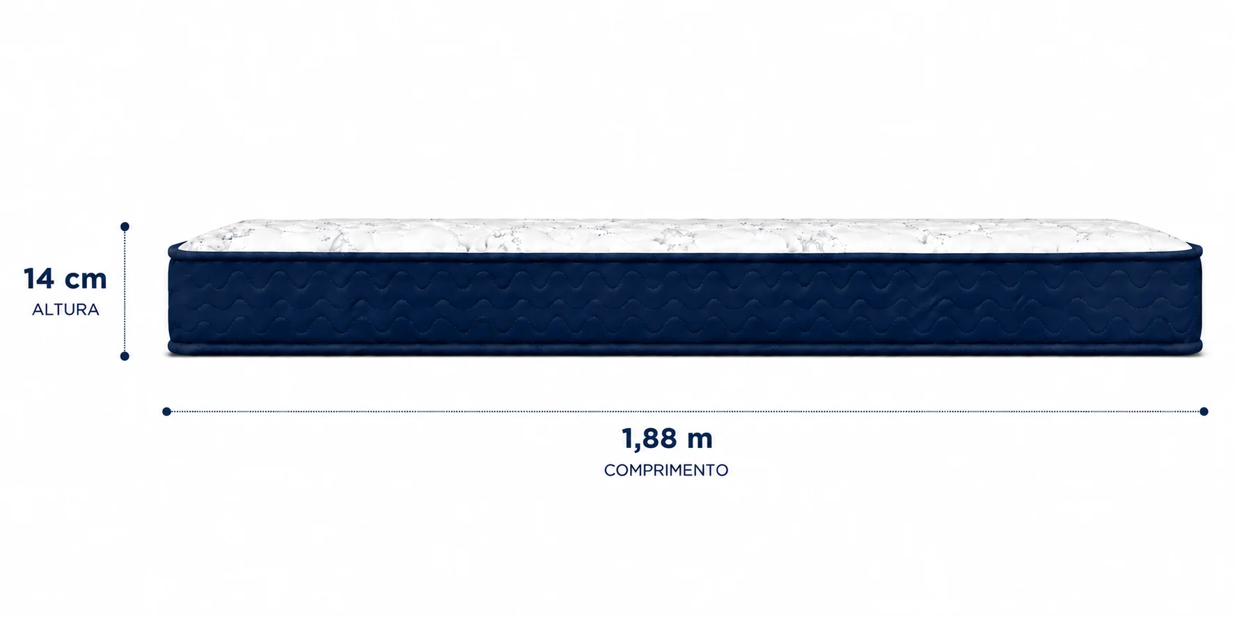 Colchão D33 Solteirinho 0,78 14cm - Azul foto 2