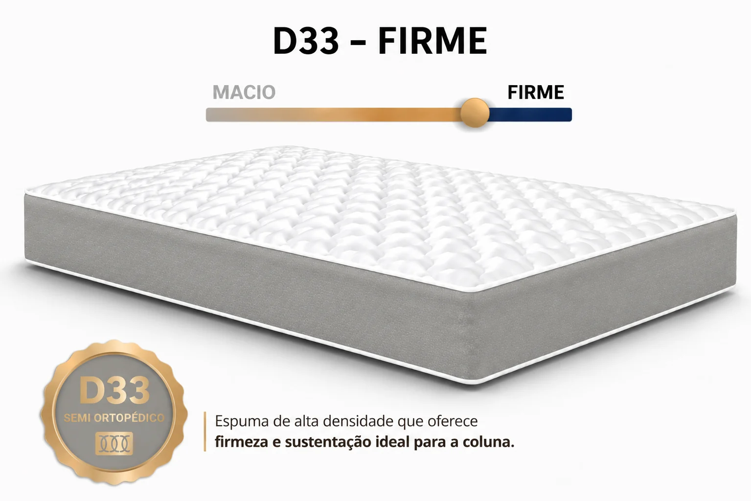 Colchão D33 Solteiro 0,88 14cm - Cinza foto 3