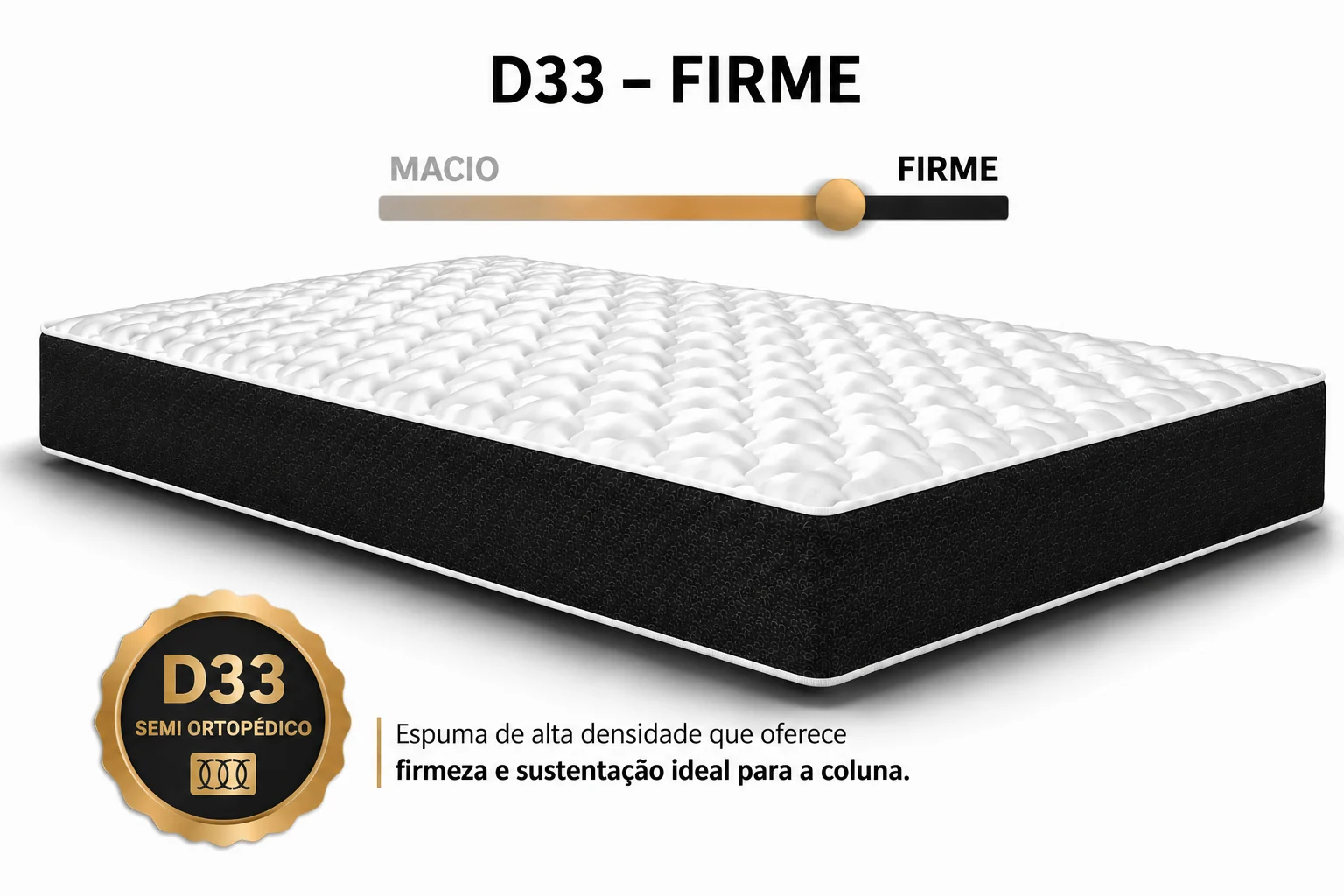 Colchão D33 Casal 1,38 20cm - Preto foto 3
