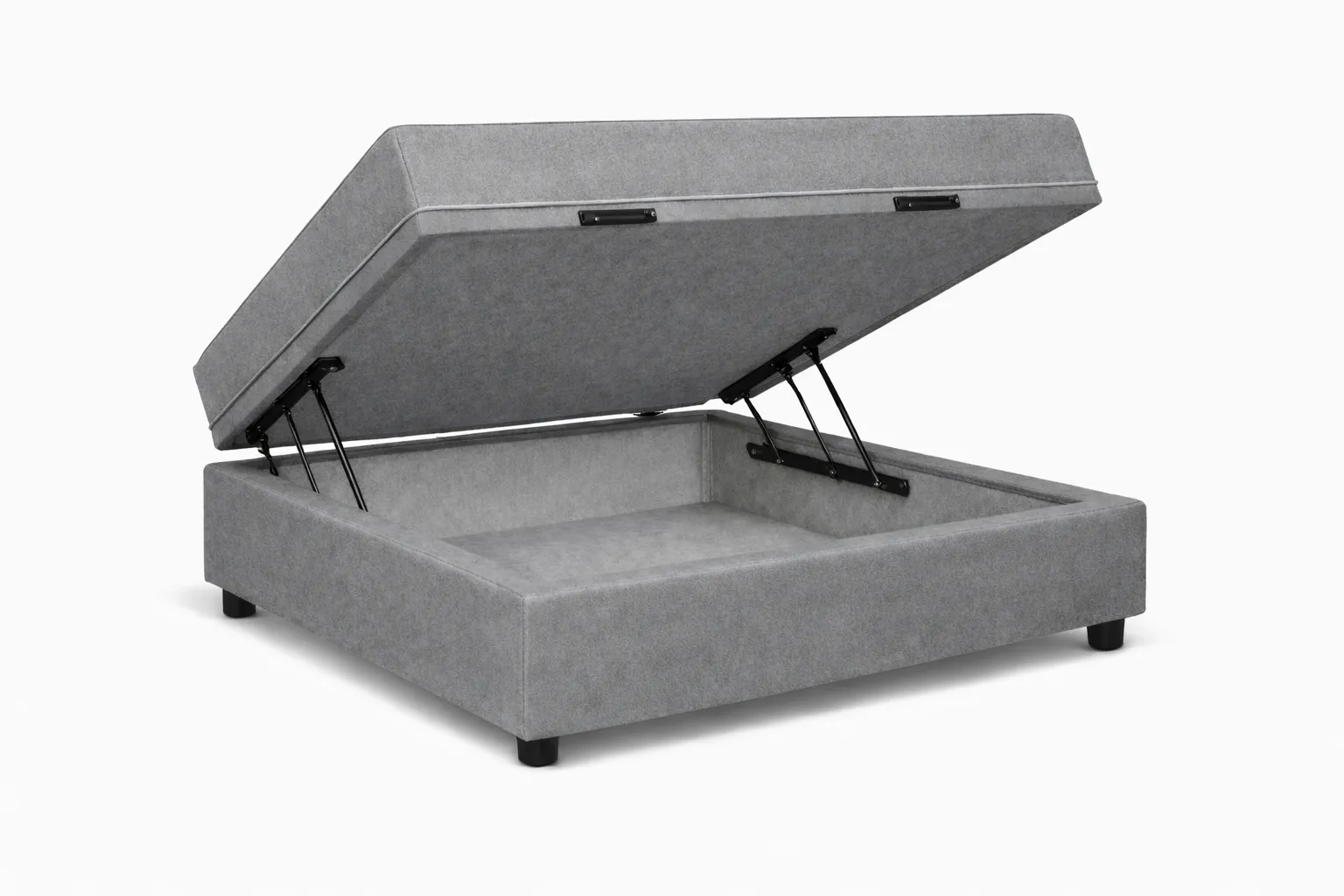 Kit Cama Box + Colchão D33 Solteirinho 0,78m - Cinza