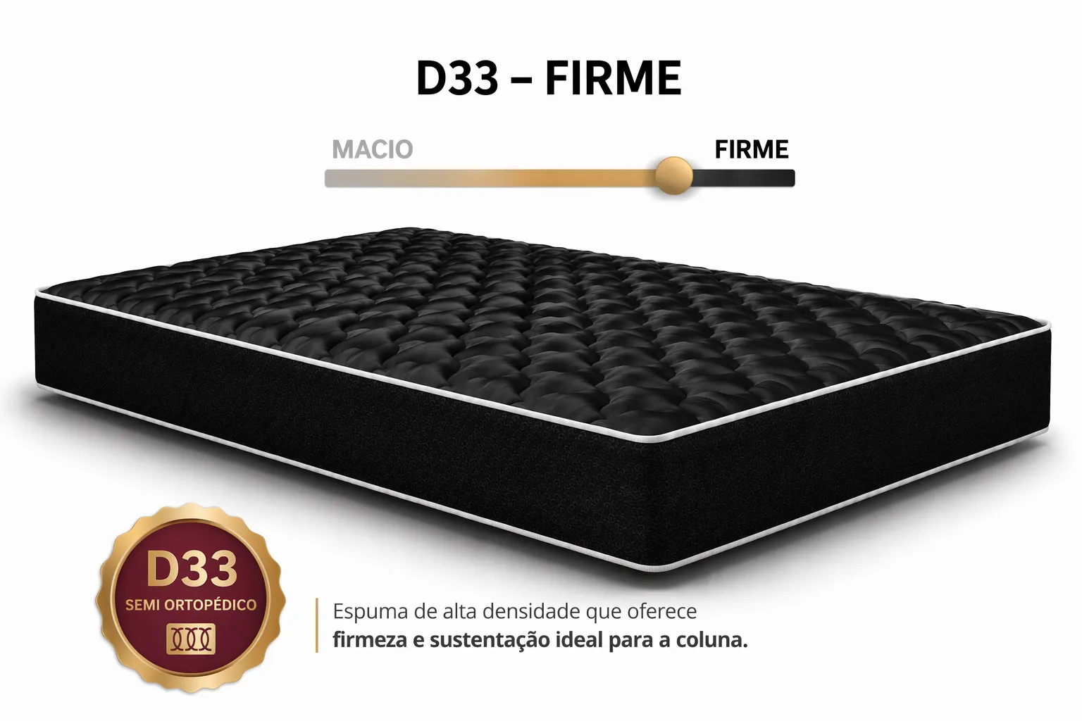 Kit Cama Box + Colchão D33 Solteirinho 0,78m - Preto foto 4