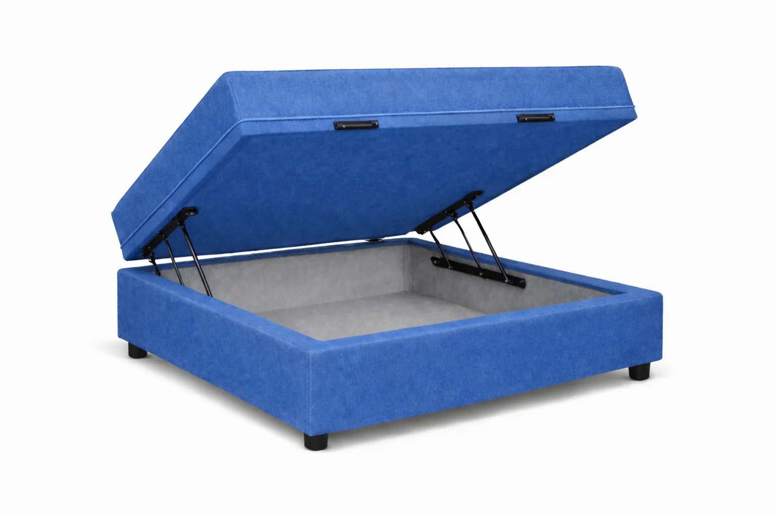 Kit Cama Box + Colchão D45 Solteirinho 0,78m - Azul