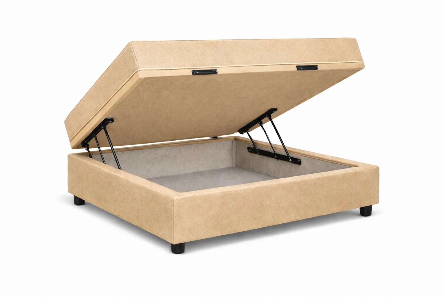 Kit Cama Box + Colchão D45 Solteirinho 0,78m - Bege