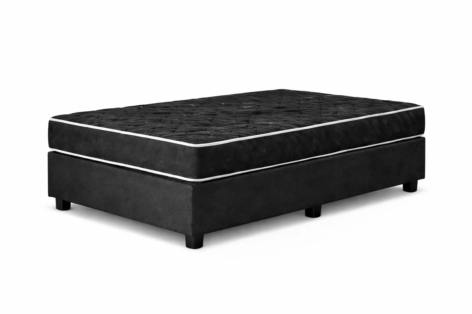 Kit Cama Box + Colchão D45 Solteirinho 0,78m - Preto foto 2