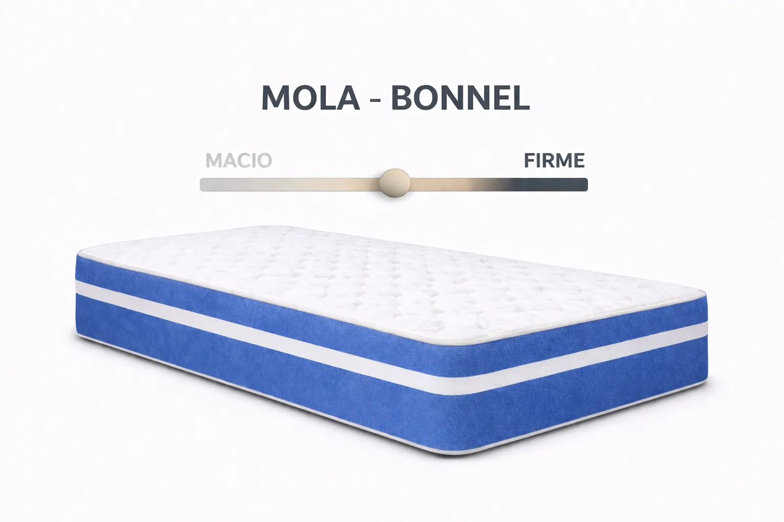 Kit Cama Box + Colchão Mola Bonnel Solteirinho 0,78m - Azul foto 4