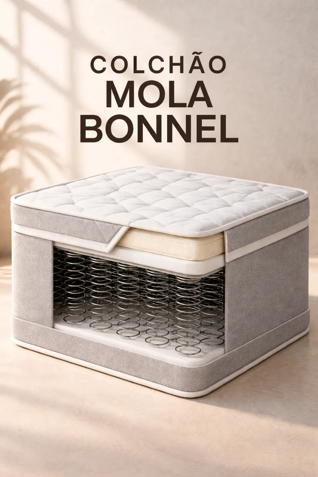 Kit Cama Box Baú + Colchão Mola Bonnel Solteirinho 0,78m - Bege foto 4