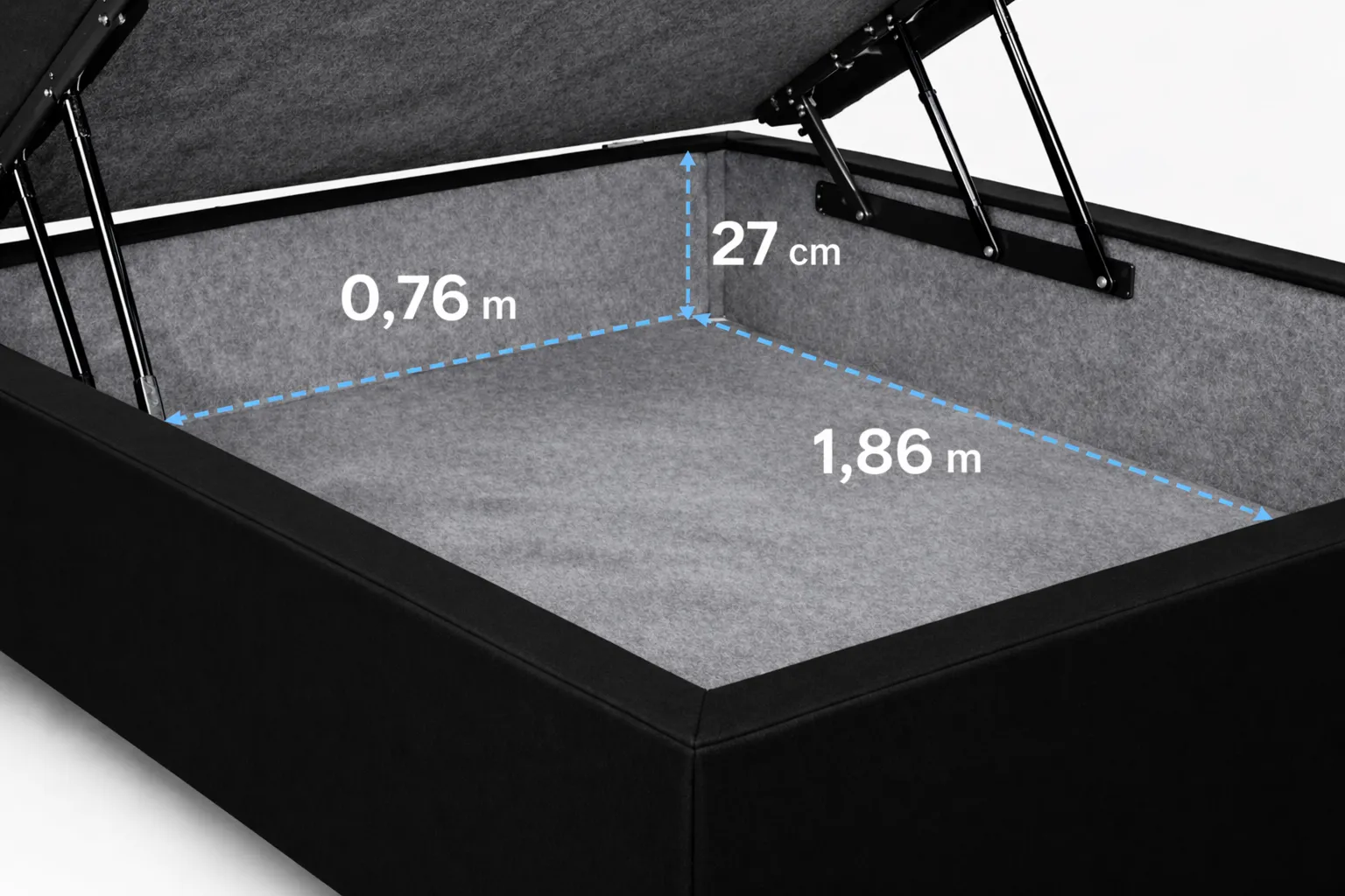 Kit Cama Box + Colchão Mola Bonnel Solteirinho 0,78m - Preto foto 3