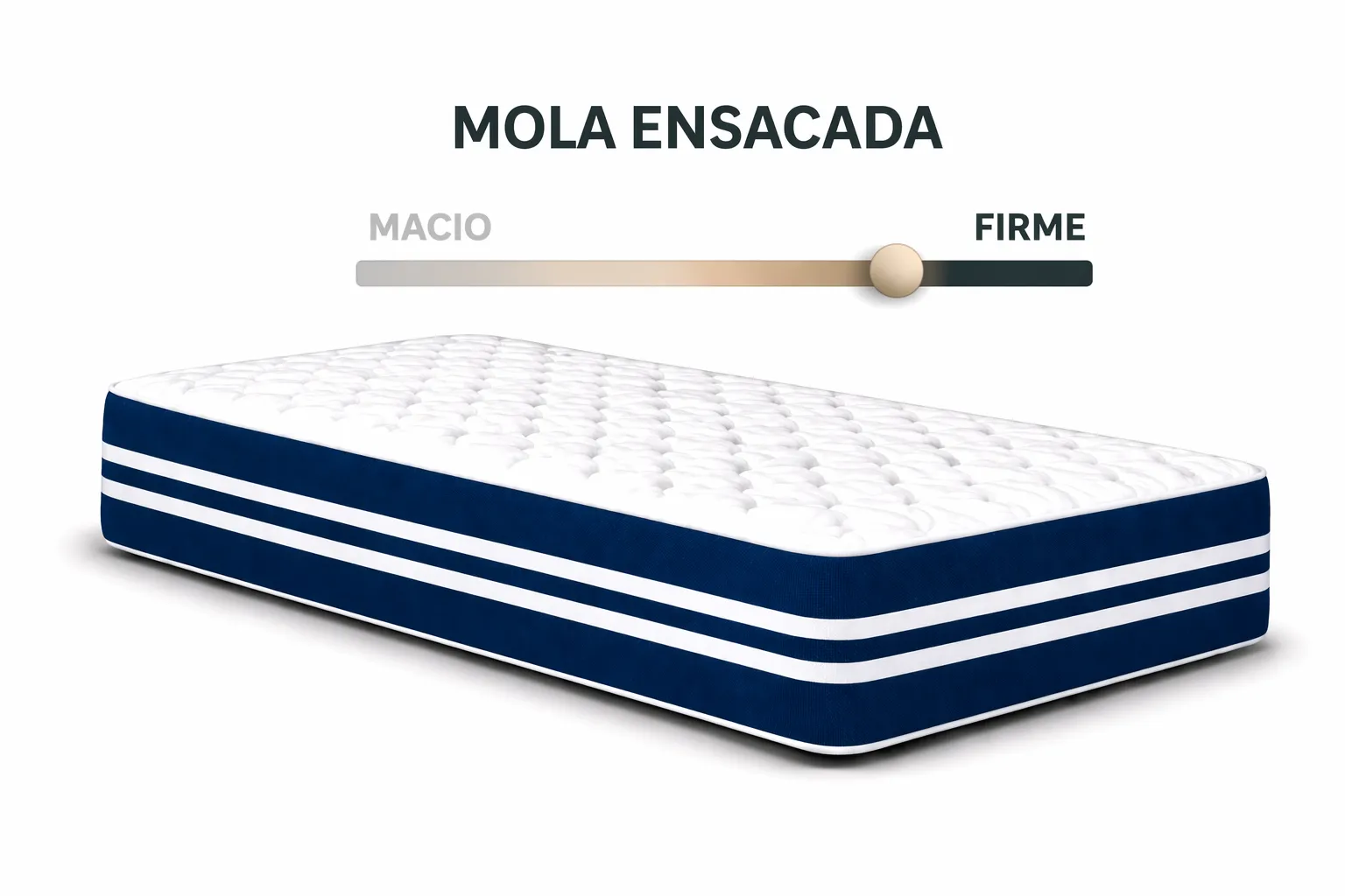 Kit Cama Box + Colchão Mola Ensacada Solteirinho 0,78m - Azul foto 4