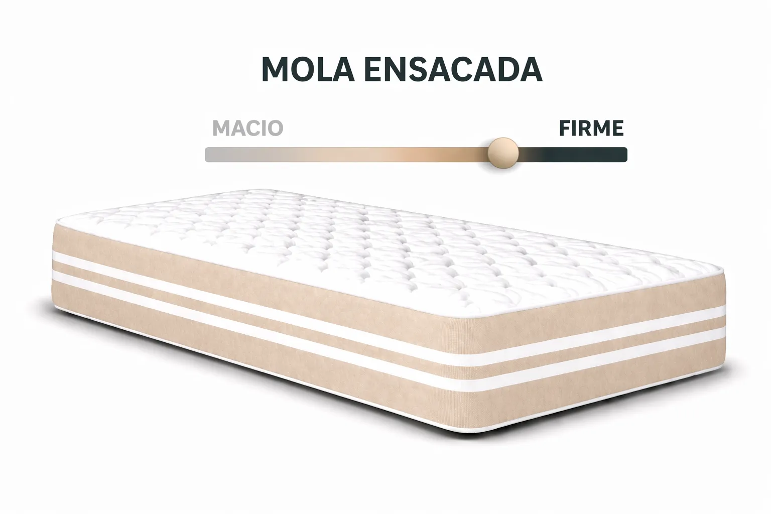 Kit Cama Box Baú + Colchão Mola Ensacada Solteirinho 0,78m - Bege foto 4