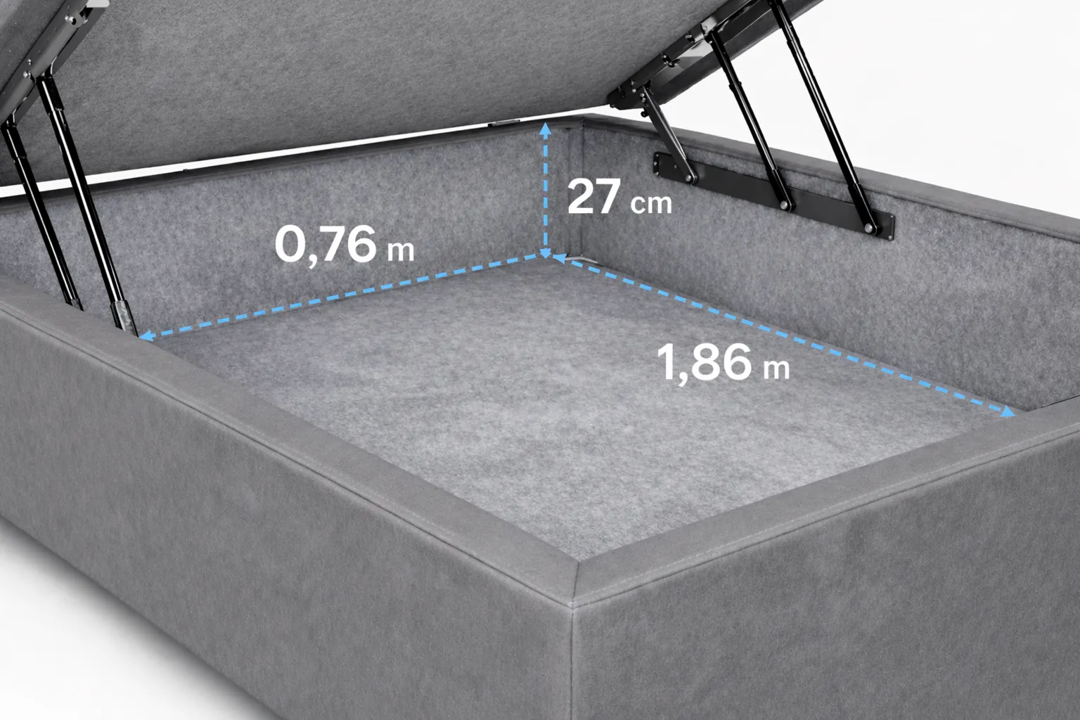 Kit Cama Box + Colchão Mola Ensacada Solteirinho 0,78m - Cinza foto 3