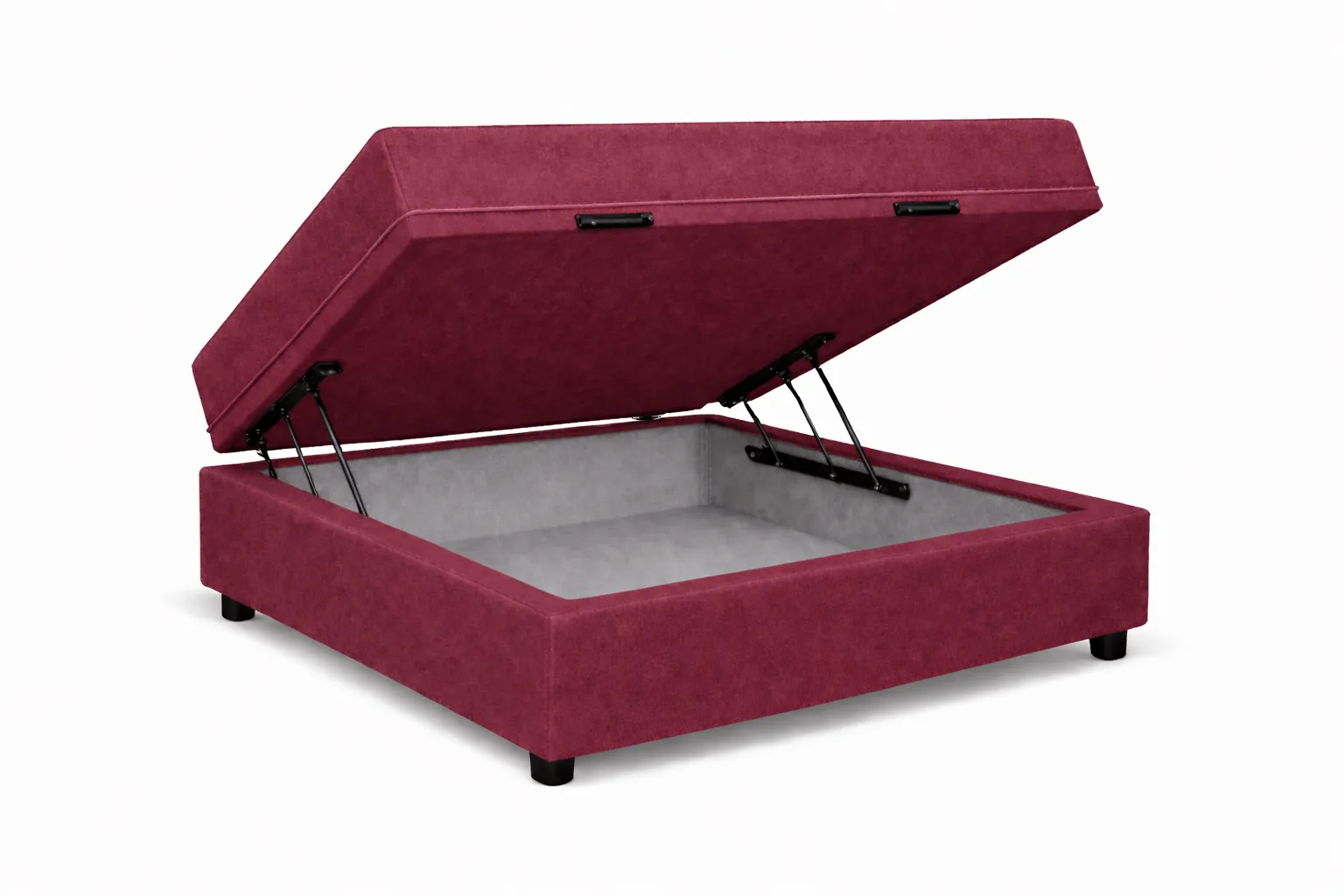 Kit Cama Box + Colchão D33 Solteiro 0,88m - Vinho