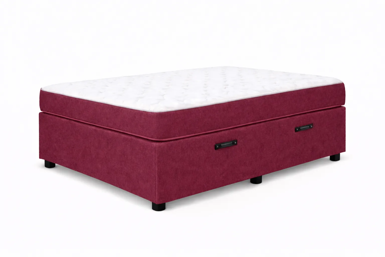 Kit Cama Box + Colchão D33 Solteiro 0,88m - Vinho foto 2