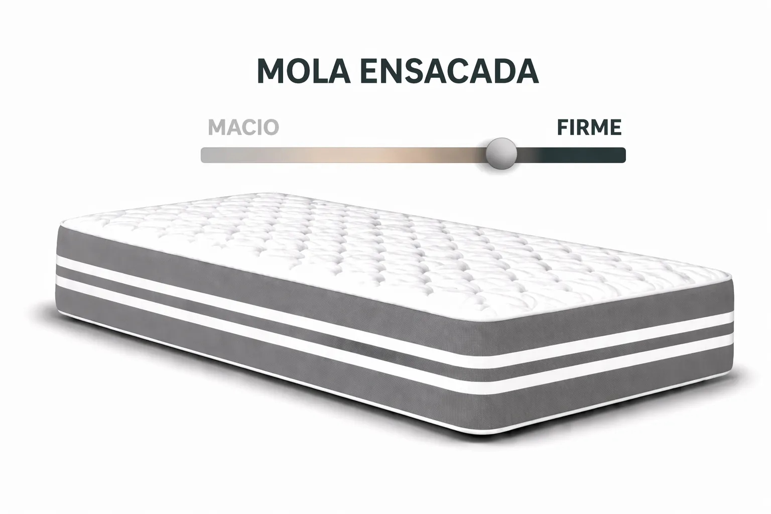Kit Cama Box + Colchão Mola Ensacada Solteiro 0,88m - Cinza foto 4