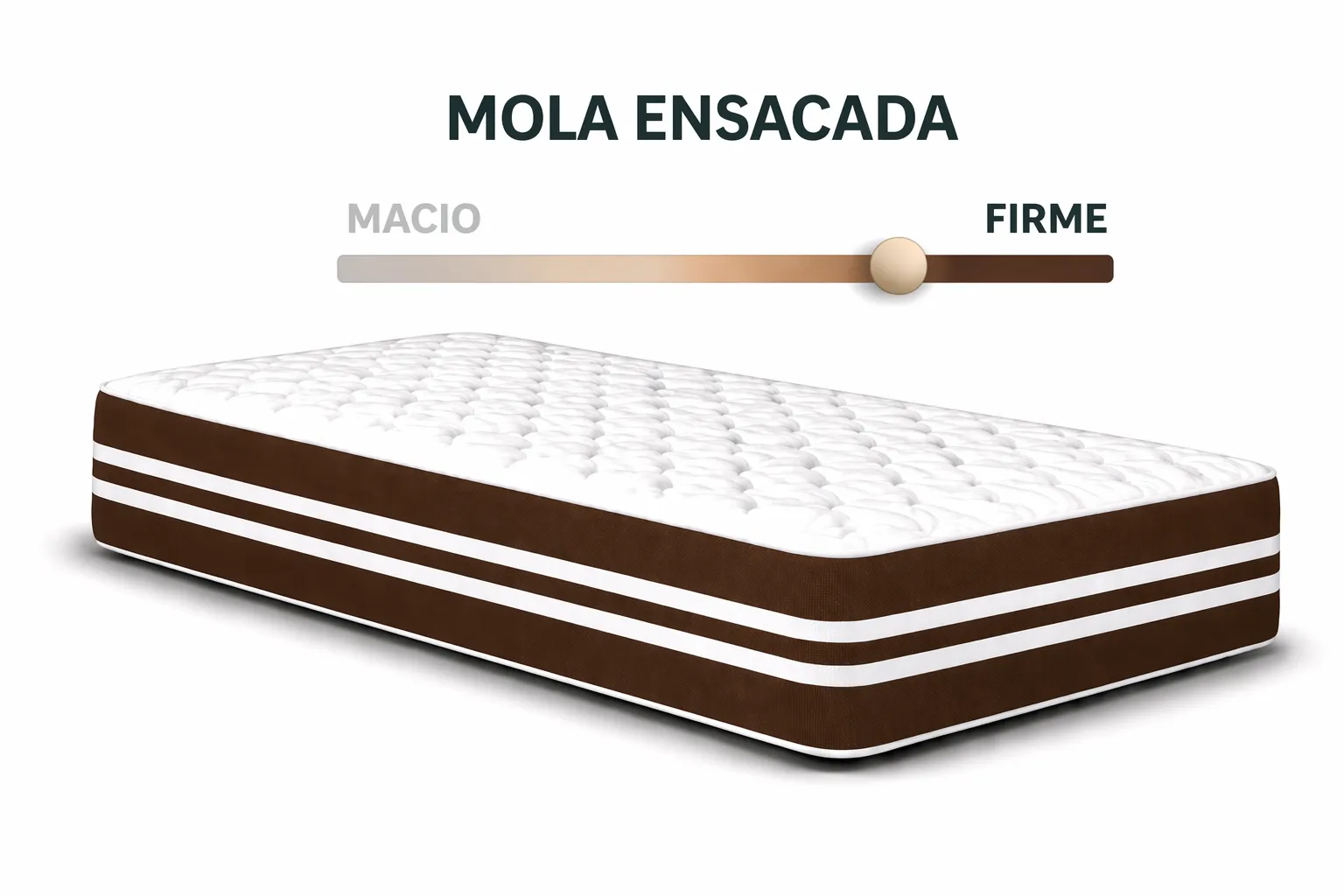 Kit Cama Box + Colchão Mola Ensacada Solteiro 0,88m - Marrom foto 4