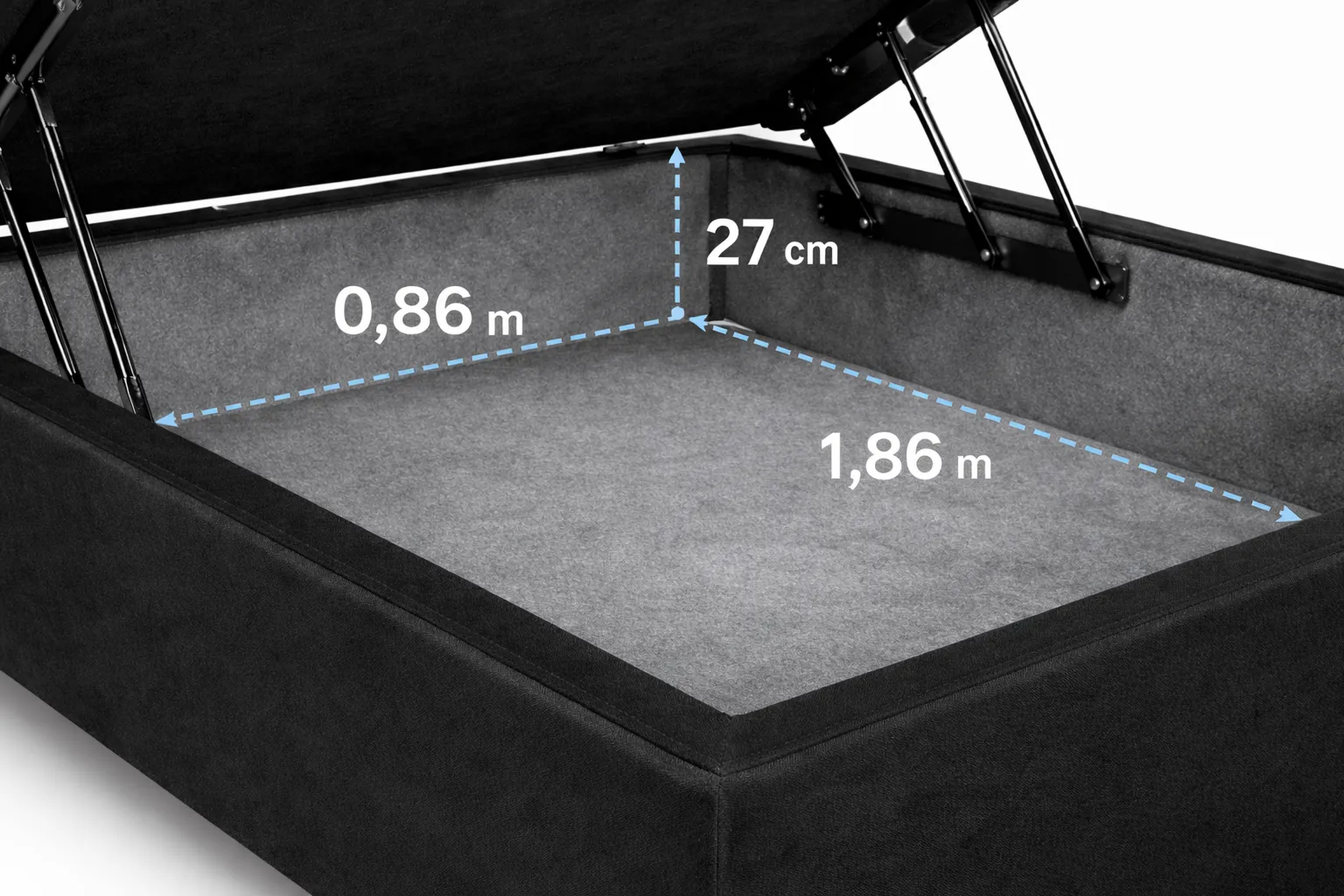 Kit Cama Box + Colchão Mola Ensacada Solteiro 0,88m - Preto foto 3