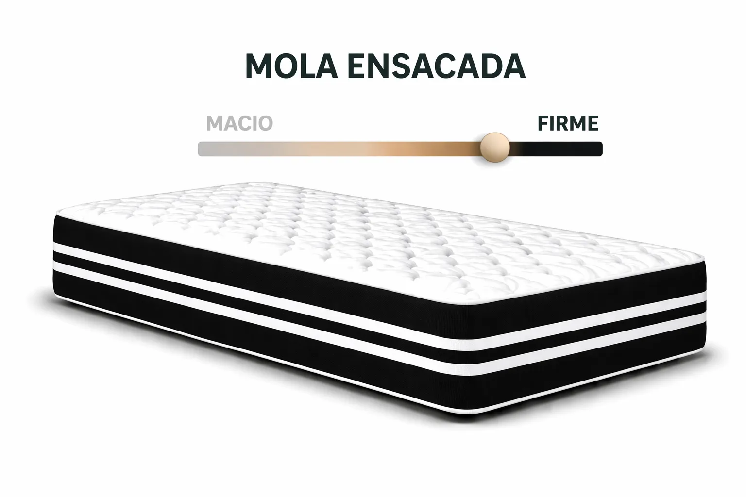Kit Cama Box + Colchão Mola Ensacada Solteiro 0,88m - Preto foto 4