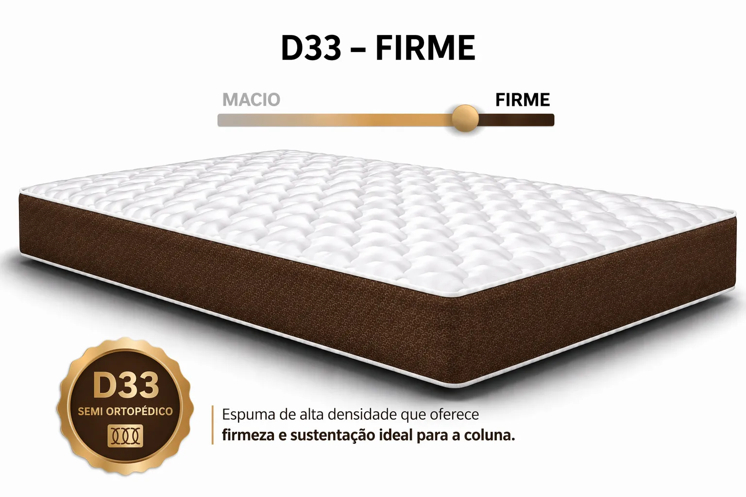 Kit Cama Box + Colchão D33 Solteirão 0,96m - Marrom foto 4