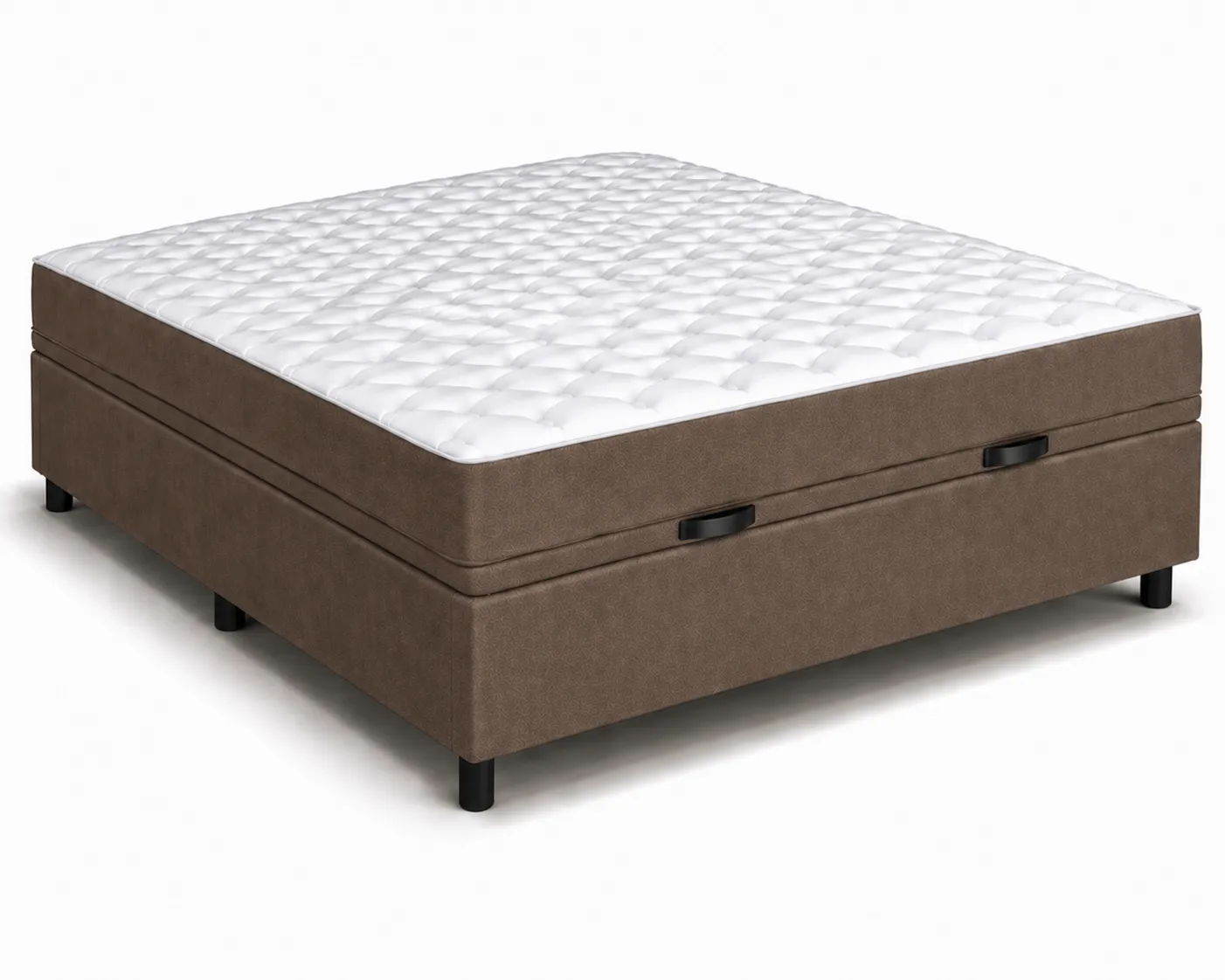 Kit Cama Box + Colchão D33 Viúva 1,28m - Marrom foto 2