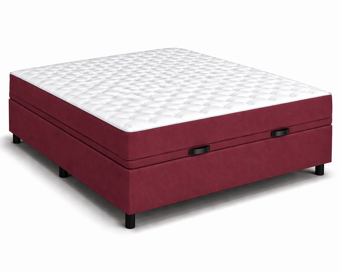 Kit Cama Box Baú + Colchão D33 Viúva 1,28m - Vinho foto 2