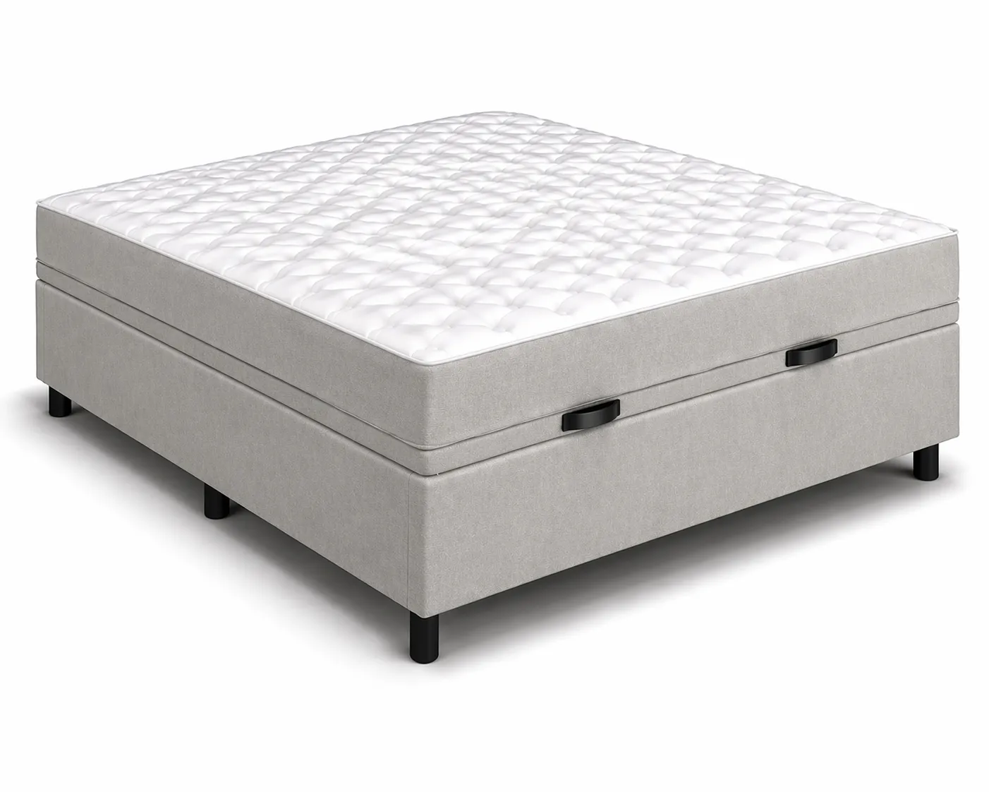 Kit Cama Box + Colchão D45 Viúva 1,28m - Cinza foto 2