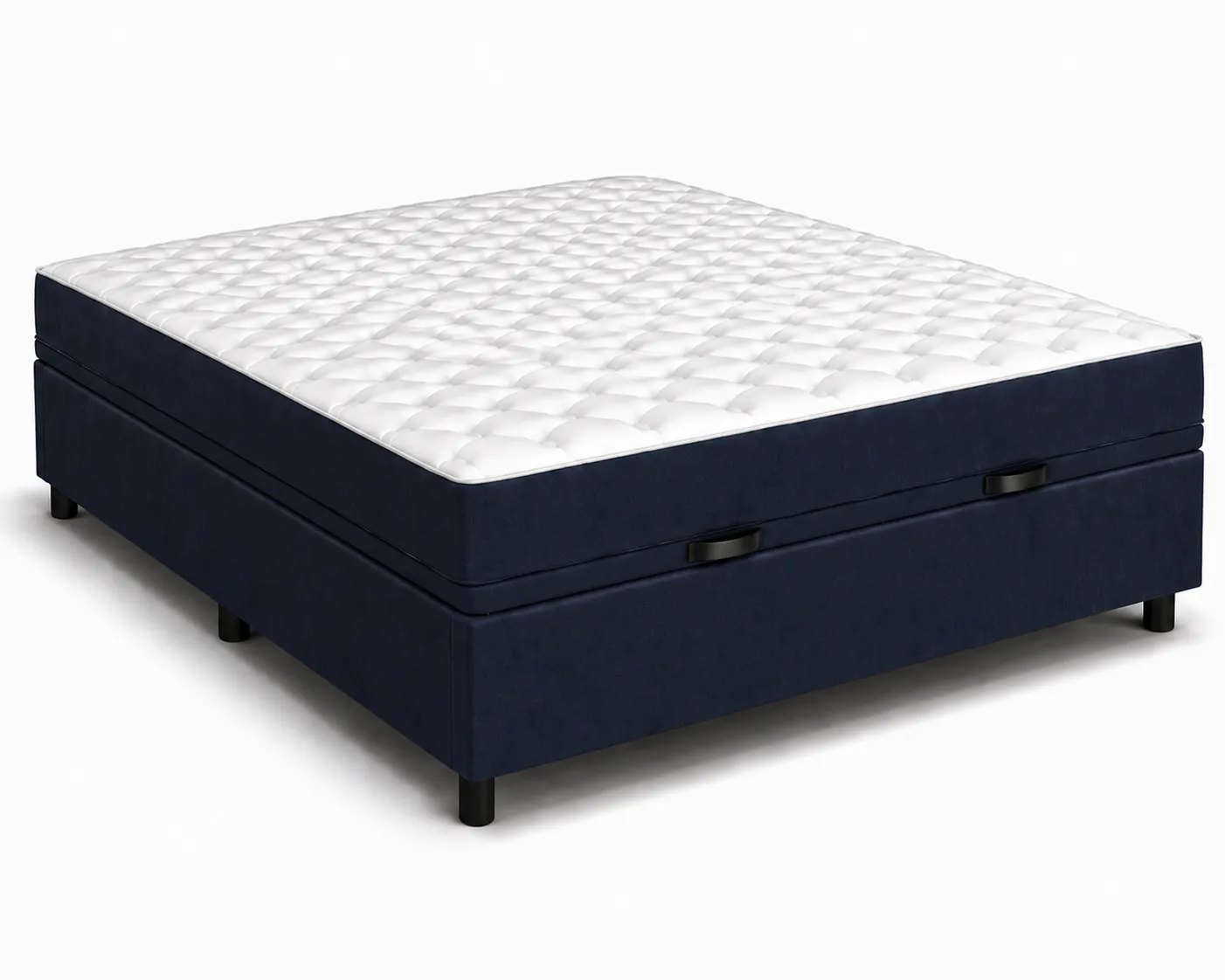 Kit Cama Box + Colchão D33 Casal 1,38m - Azul foto 2