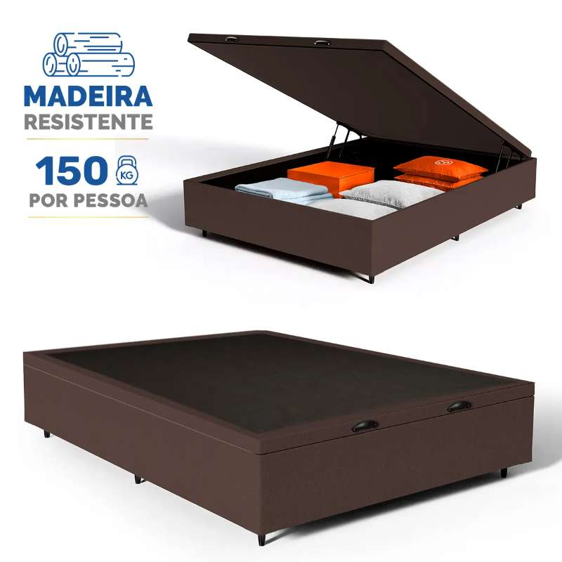 Cama Box Baú Casal 138cm
