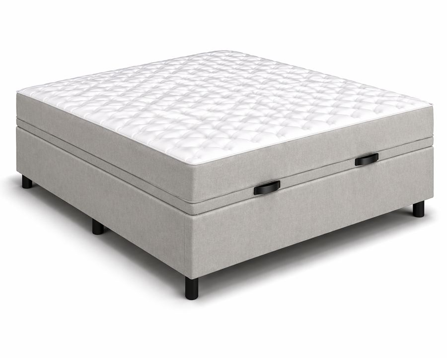 Kit Cama Box Baú + Colchão D45 Queen 1,58m - Cinza foto 2
