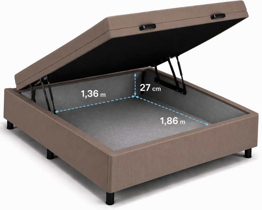 Kit Cama Box + Colchão D45 Queen 1,58m - Marrom foto 3