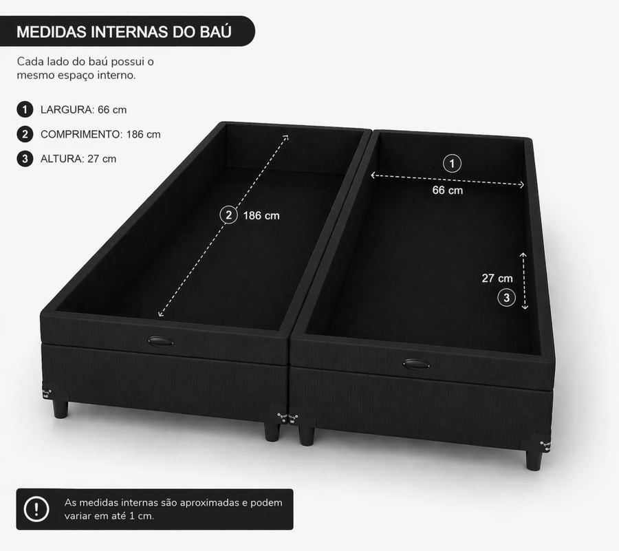 Kit Cama Box + Colchão Mola Ensacada King 1,98m - Preto foto 3