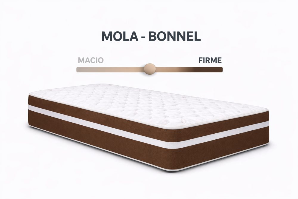 Kit Cama Box Baú + Colchão Mola Bonnel Solteiro 0,88m - Marrom