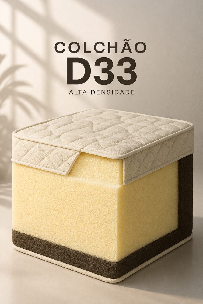 Kit Cama Box Baú + Colchão D33 Casal 1,38m - Marrom